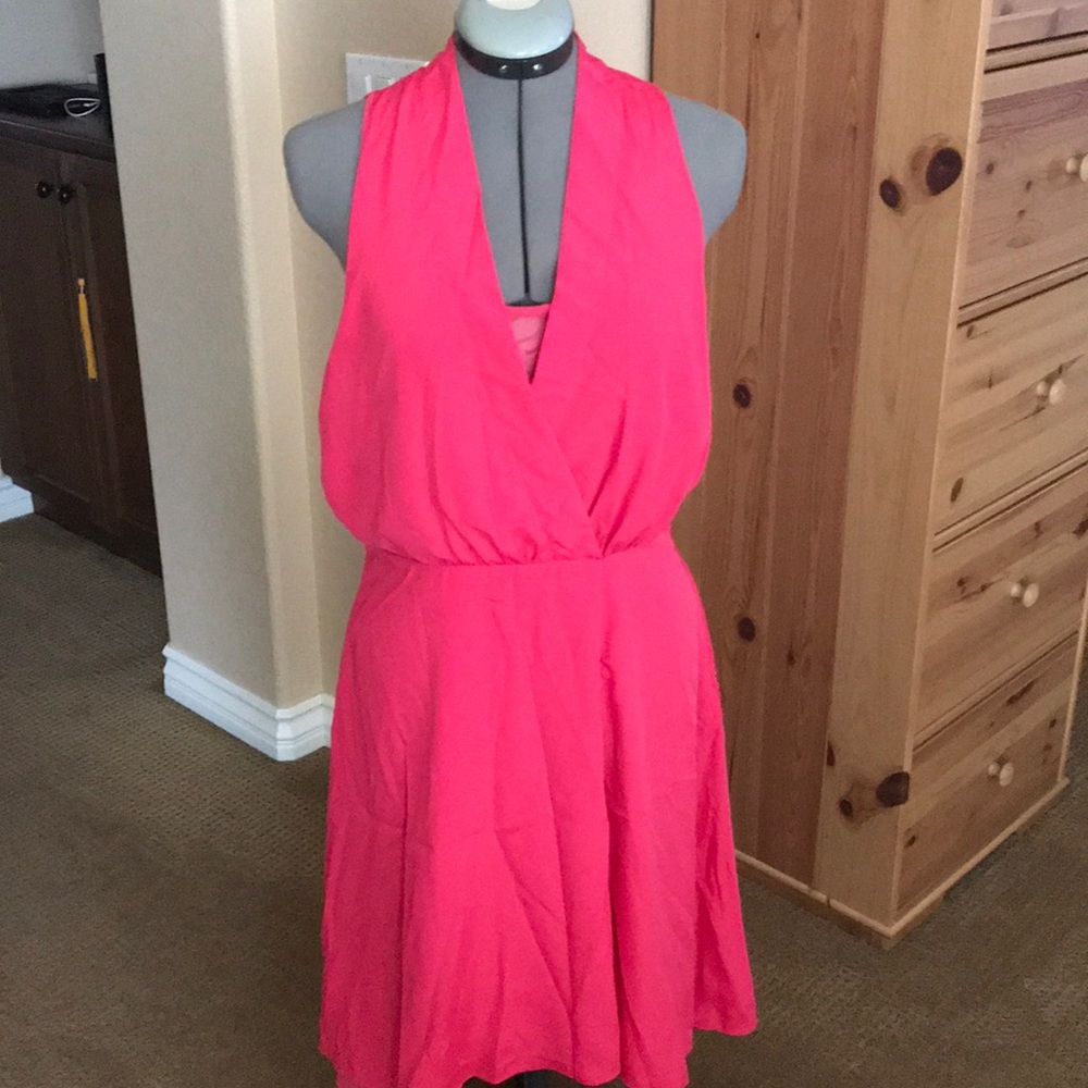 Pink dress with side cut outs